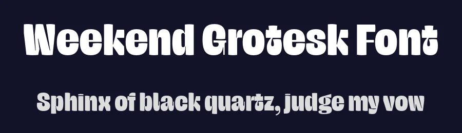 Weekend Grotesk Font by Show Me Fonts — Sans Serif Font — thumbnail 2