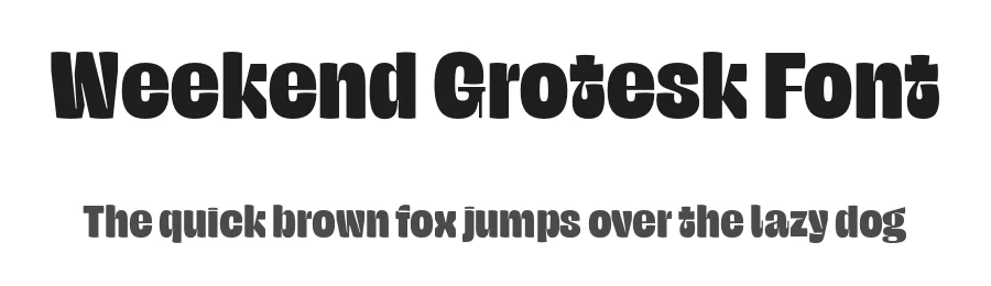Weekend Grotesk Font by Show Me Fonts — Sans Serif Font