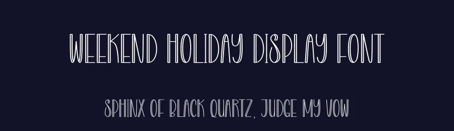 Weekend Holiday Display Font by creativeletter — Display Font — thumbnail 2