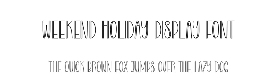Weekend Holiday Display Font by creativeletter — Display Font