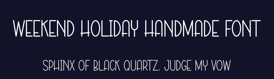 Weekend Holiday Handmade Font by andikastudio — Display Font — thumbnail 2