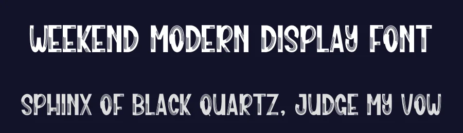 Weekend Modern Display Font by inermediaSTUDIO — Display Font — thumbnail 2