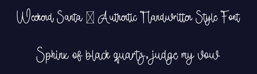 Weekend Santa – Authentic Handwritten Style Font by freshtypeink — Script Handwritten Font — thumbnail 2