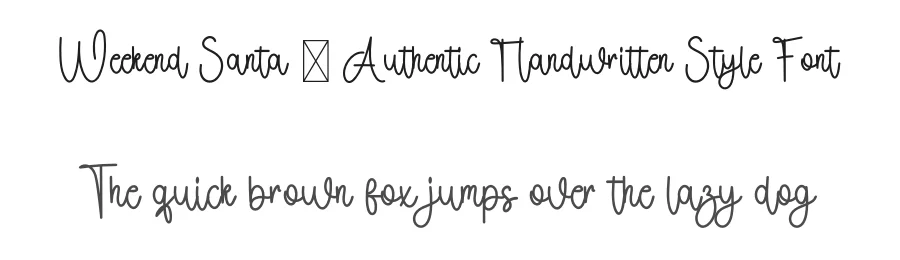 Weekend Santa – Authentic Handwritten Style Font by freshtypeink — Script Handwritten Font