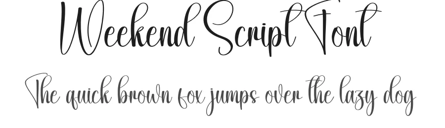 Weekend Script Font by creativeletter — Script Handwritten Font