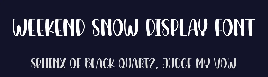 Weekend Snow Display Font by creativeletter — Display Font — thumbnail 2
