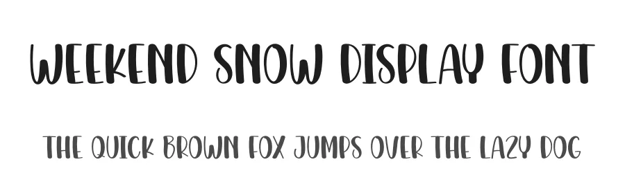 Weekend Snow Display Font by creativeletter — Display Font
