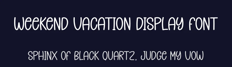 Weekend Vacation Display Font by creativeletter — Display Font — thumbnail 2