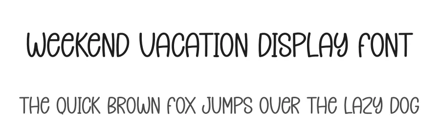 Weekend Vacation Display Font by creativeletter — Display Font