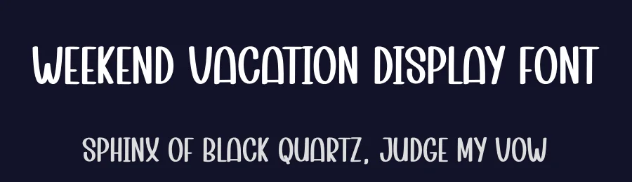 Weekend Vacation Display Font by andikastudio — Display Font — thumbnail 2