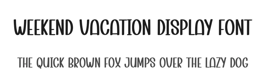 Weekend Vacation Display Font by andikastudio — Display Font