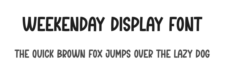 Weekenday Display Font by creativeletter — Script Handwritten Font