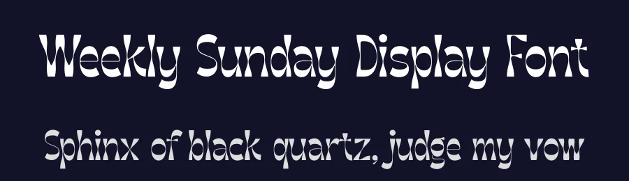 Weekly Sunday Display Font by timelesstype.co — Display Font — thumbnail 2
