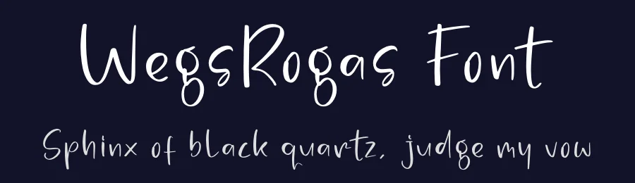 WegsRogas Font by glorytype — Script Handwritten Font — thumbnail 2