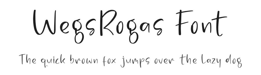 WegsRogas Font by glorytype — Script Handwritten Font