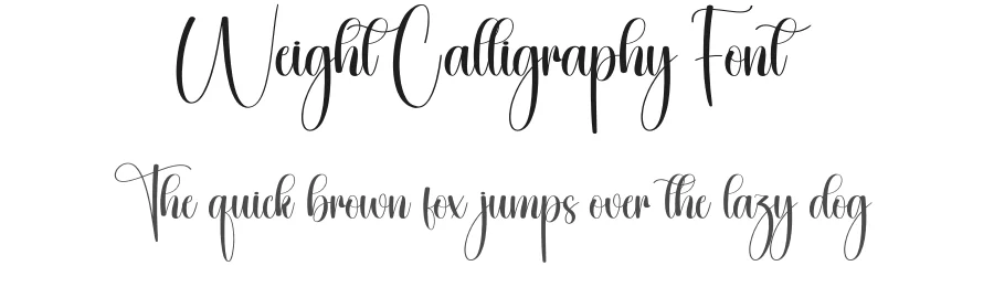 Weight Calligraphy Font by creativeletter — Script Handwritten Font