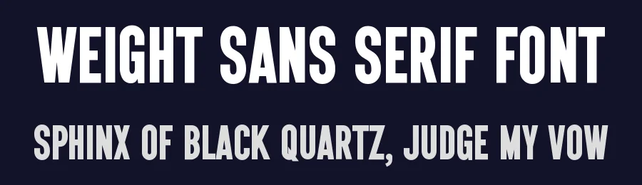 Weight Sans Serif Font by Graphicxell — Sans Serif Font — thumbnail 2
