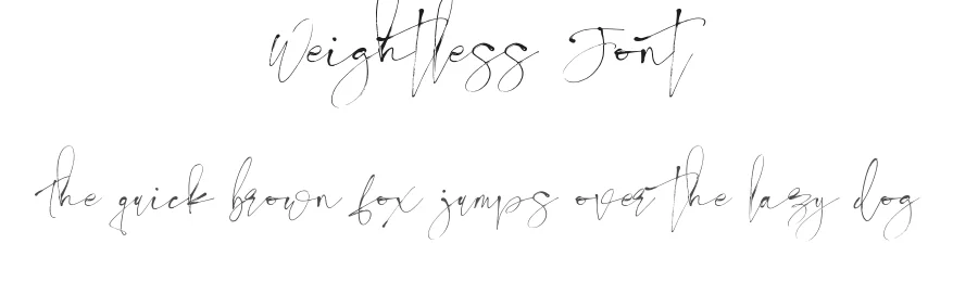 Weightless Font by Surplus Type Co — Script Handwritten Font