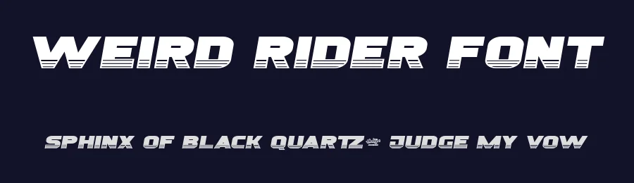 Weird Rider Font by noahtype — Display Font — thumbnail 2