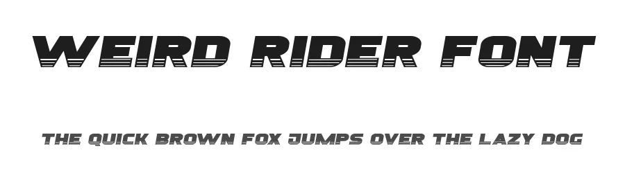 Weird Rider Font by noahtype — Display Font