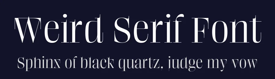 Weird Serif Font by Alex Slobzheninov — Sans Serif Font — thumbnail 2