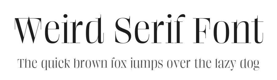 Weird Serif Font by Alex Slobzheninov β Sans Serif Font