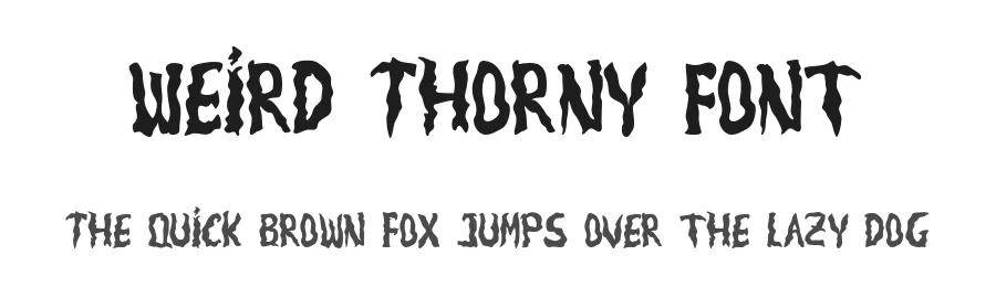 Weird Thorny Font by pandekastudio — Decorative Font