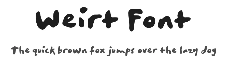 Weirt Font by bodig — Script Handwritten Font