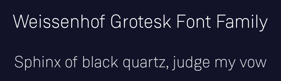 Weissenhof Grotesk Font Family by Dirk Wachowiak , Stefanie Schwarz — Sans Serif Font — thumbnail 2