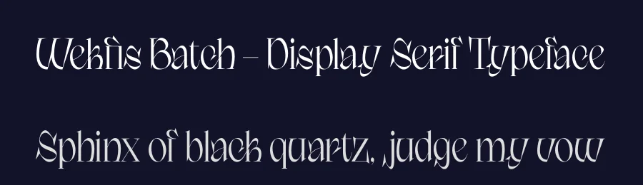 Wekfis Batch – Display Serif Typeface by timelesstype.co — Display Font — thumbnail 2