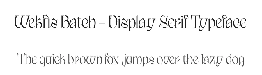 Wekfis Batch – Display Serif Typeface by timelesstype.co — Display Font