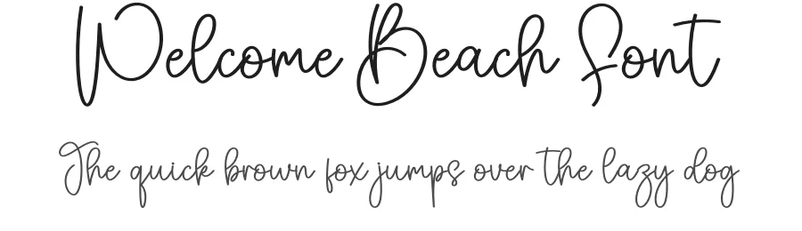 Welcome Beach Font by creativeletter — Script Handwritten Font