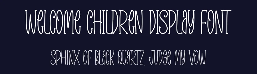 Welcome Children Display Font by Minimalist Eyes — Display Font — thumbnail 2