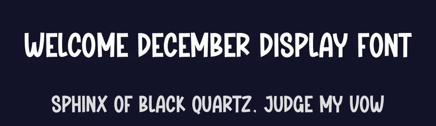 Welcome December Display Font by andikastudio — Display Font — thumbnail 2