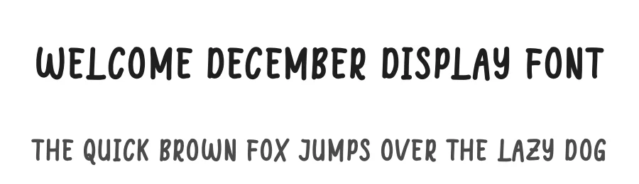 Welcome December Display Font by andikastudio — Script Handwritten Font