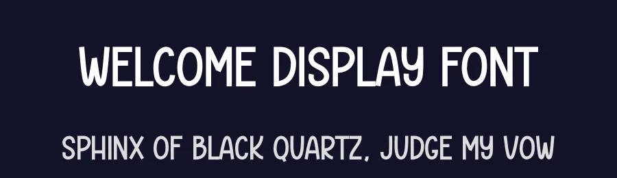 Welcome Display Font by andikastudio — Display Font — thumbnail 2