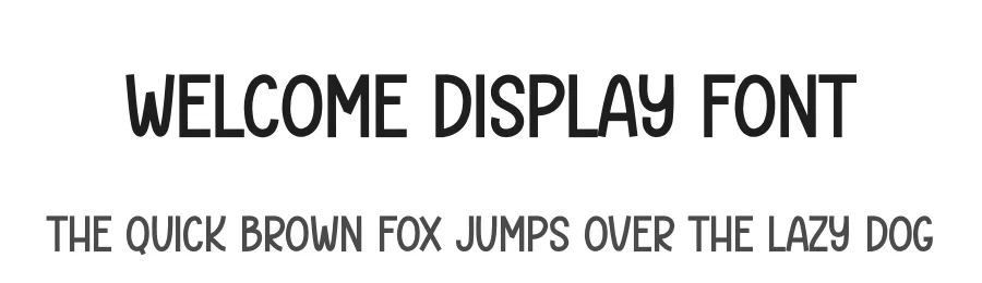 Welcome Display Font by andikastudio — Display Font