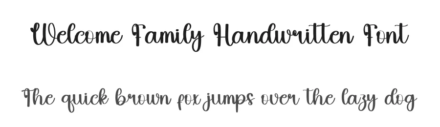 Welcome Family Handwritten Font by inermediaSTUDIO — Script Handwritten Font