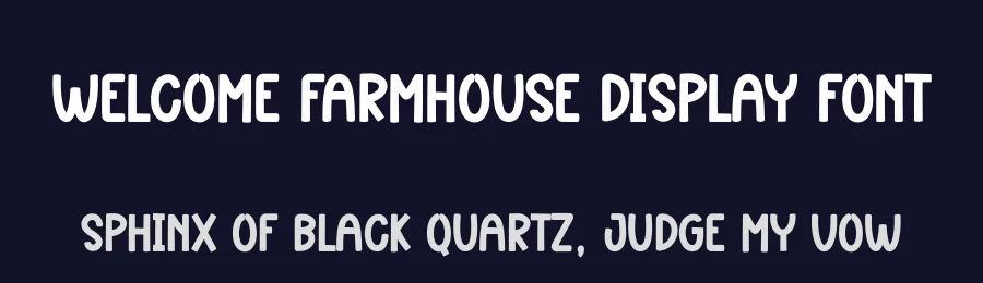 Welcome Farmhouse Display Font by creativeletter — Display Font — thumbnail 2