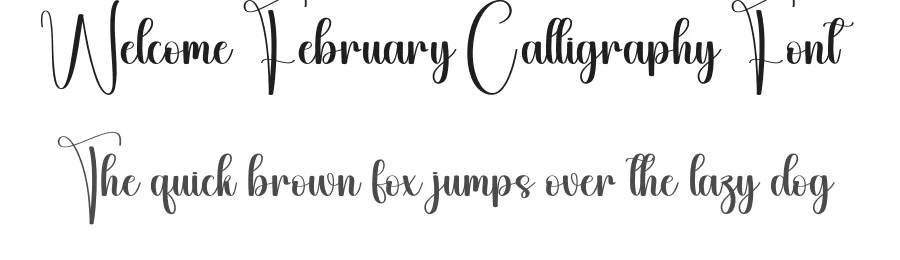 Welcome February Calligraphy Font by andikastudio — Script Handwritten Font