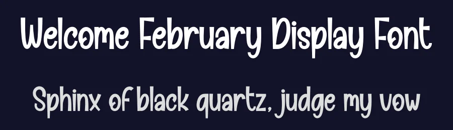 Welcome February Display Font by creativeletter — Display Font — thumbnail 2