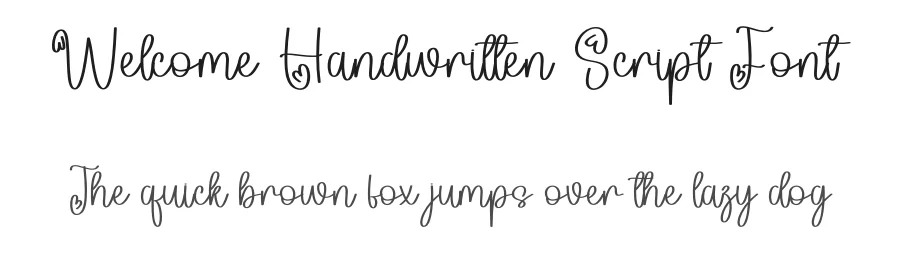 Welcome Handwritten Script Font by andikastudio — Script Handwritten Font