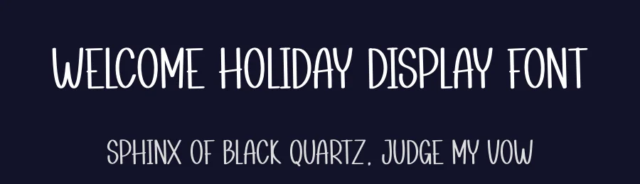 Welcome Holiday Display Font by andikastudio — Display Font — thumbnail 2