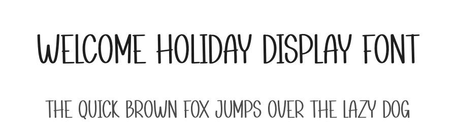 Welcome Holiday Display Font by andikastudio — Display Font