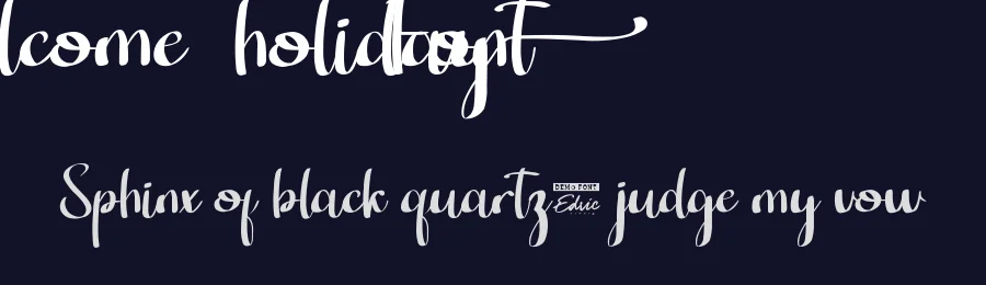 Welcome Holiday Font by edricstudio — Script Handwritten Font — thumbnail 2