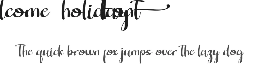 Welcome Holiday Font by edricstudio — Script Handwritten Font