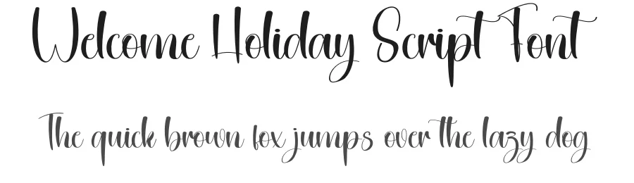 Welcome Holiday Script Font by creativeletter — Script Handwritten Font