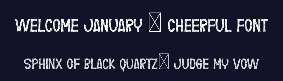 Welcome January – Cheerful Font by freshtypeink — Display Font — thumbnail 2