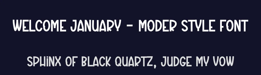 Welcome January – Moder Style Font by creativeletter — Display Font — thumbnail 2