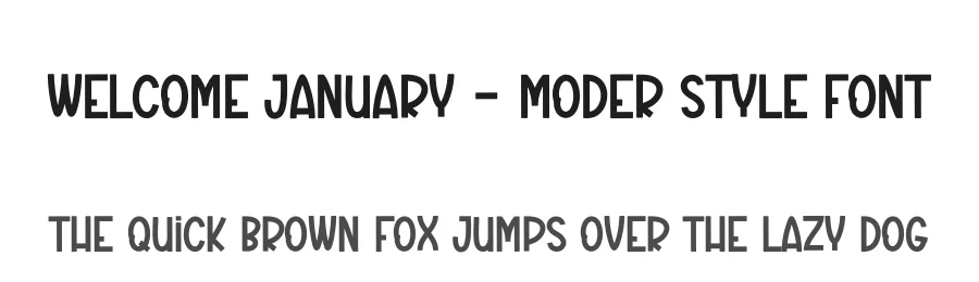 Welcome January – Moder Style Font by creativeletter — Display Font